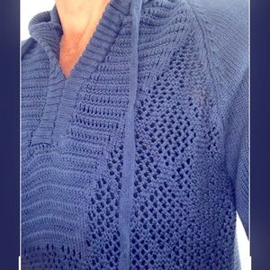 Prana hoodie in blue knit xs